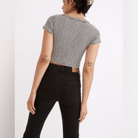 Madewell Westville Crop Tee Deep Coal Size Small - Picture 3 of 9